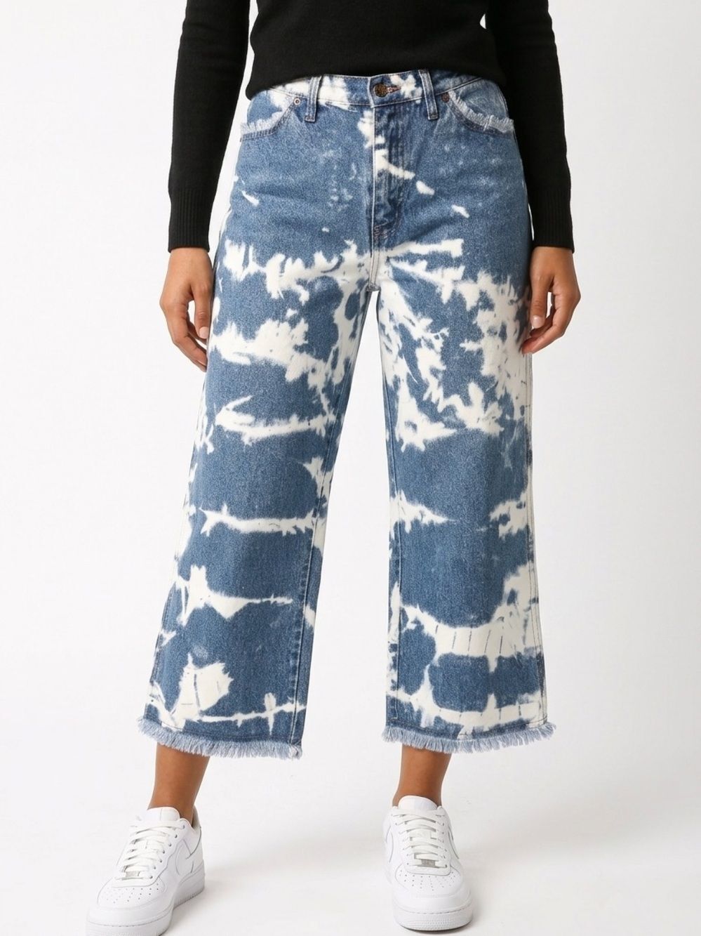 KYOTO KASUALS | Vintage Bleach Tie Dye Crop Jeans Women’s Junior Size 5